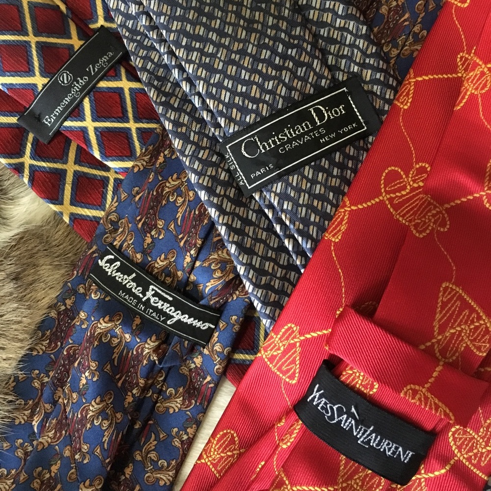 DIOR, YSL, ZEGNA Silk Tie Bundle🚩SELLING 3 ONLY🚩 - Picture 3 of 7